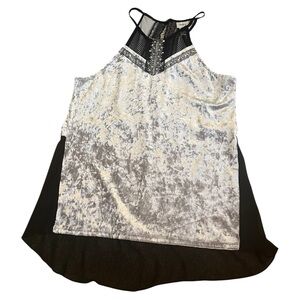 Whimsical goth fairy Black and Gray Top